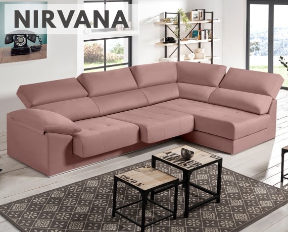 Sofá rinconera de tela Nirvana de HOME - principal