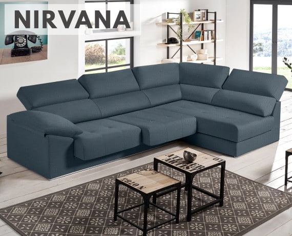 Sofá rinconera de tela Nirvana de HOME - principal