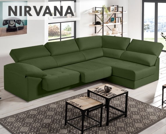 Sofá rinconera de tela Nirvana de HOME - principal