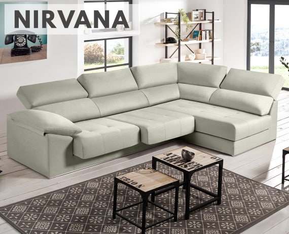 Sofá rinconera de tela Nirvana de HOME - principal