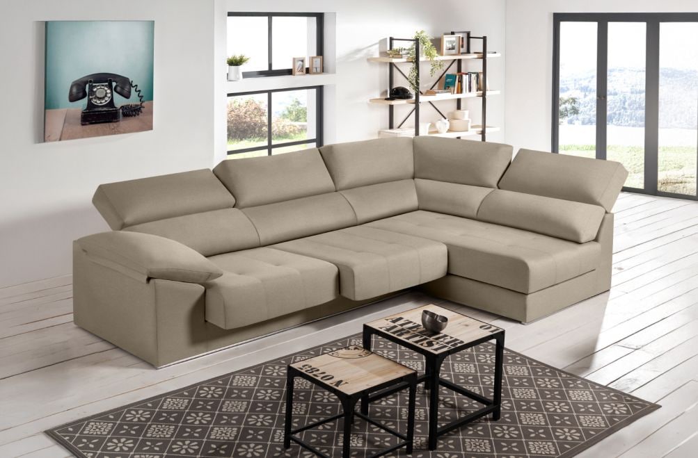 Sofá rinconera de tela Nirvana de HOME - principal