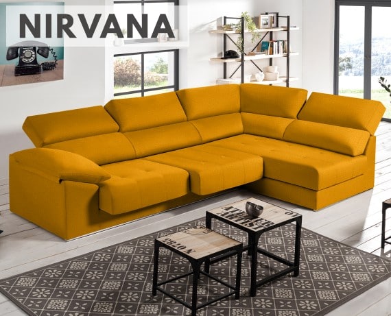 Sofá rinconera de tela Nirvana de HOME - principal
