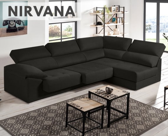Sofá rinconera de tela Nirvana de HOME - principal