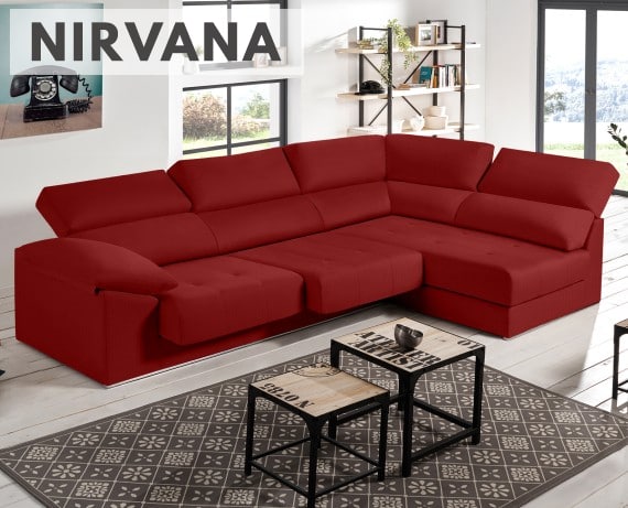 Sofá rinconera de tela Nirvana de HOME - principal
