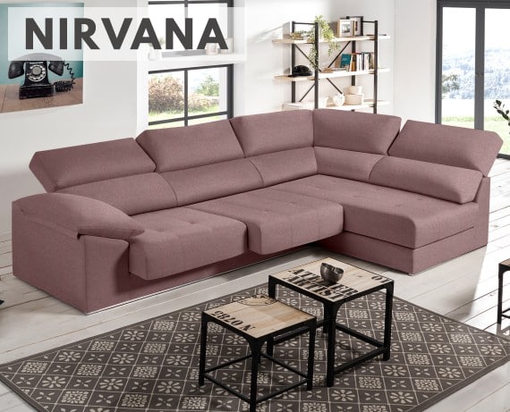 Sofá rinconera de tela Nirvana de HOME - principal