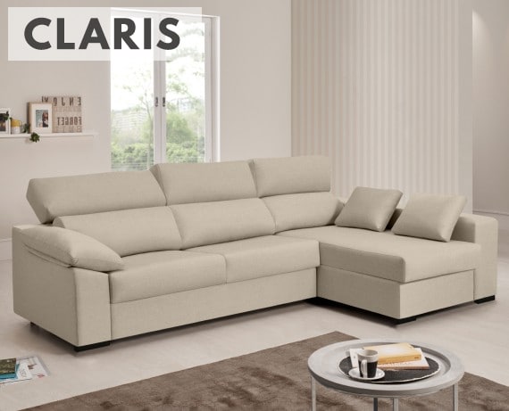 Sofá cama de tela Claris de HOME - principal