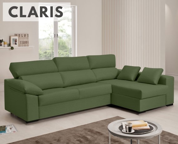 Sofá cama de tela Claris de HOME - principal
