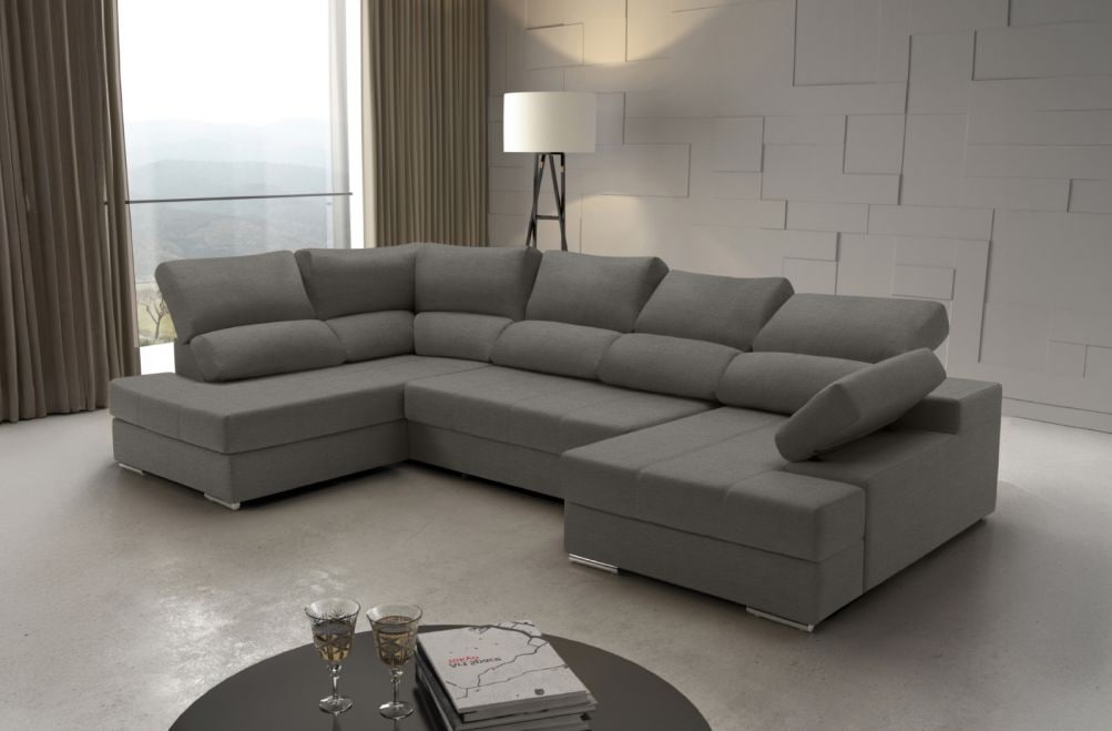 Sofá rinconera de tela Amira de HOME - principal