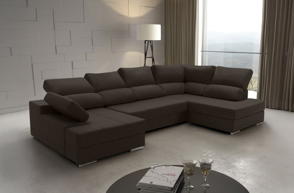 Sofá rinconera de tela Amira de HOME - principal