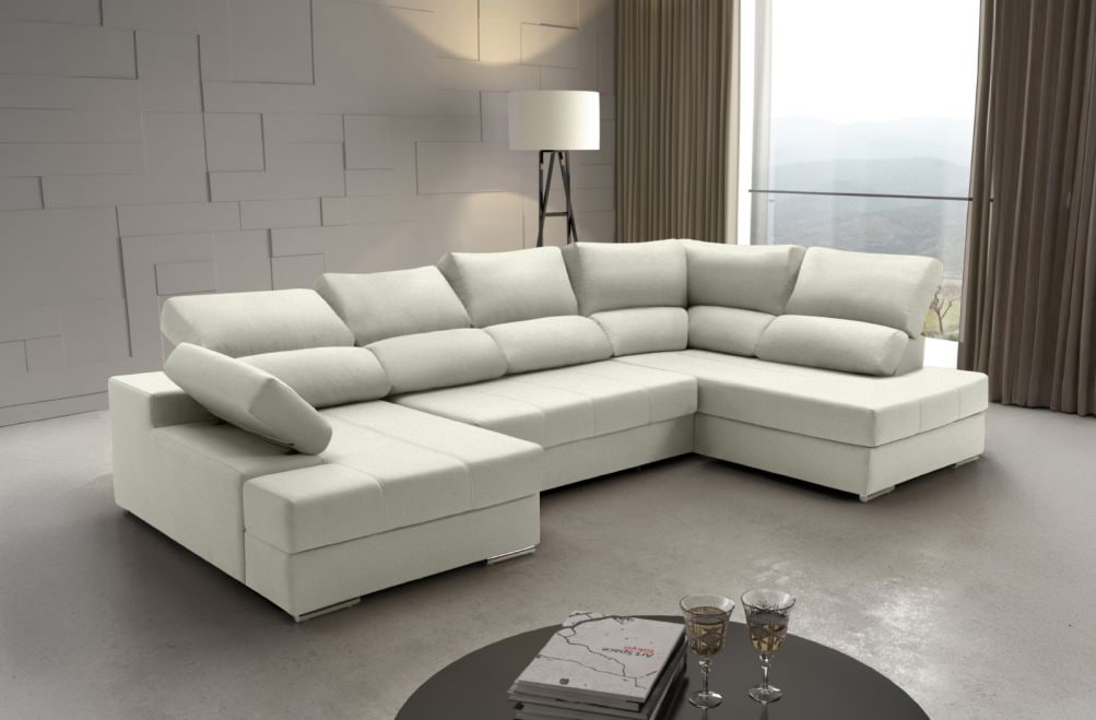 Sofá rinconera de tela Amira de HOME - principal