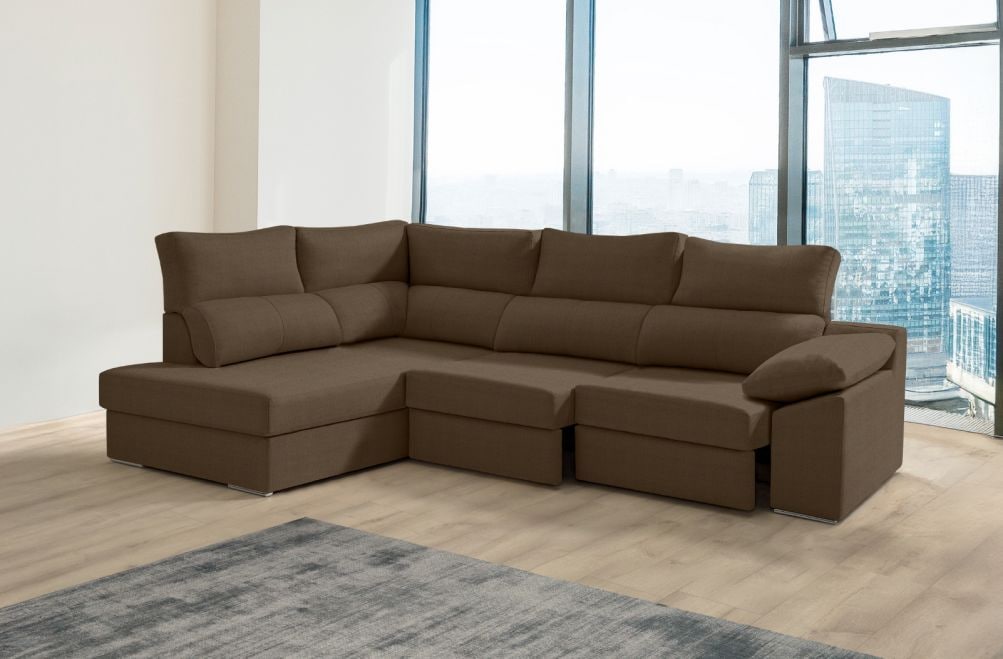 Sofá rinconera de tela Rachel XL de HOME - principal