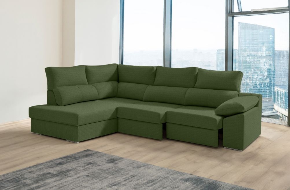 Sofá rinconera de tela Rachel XL de HOME - principal