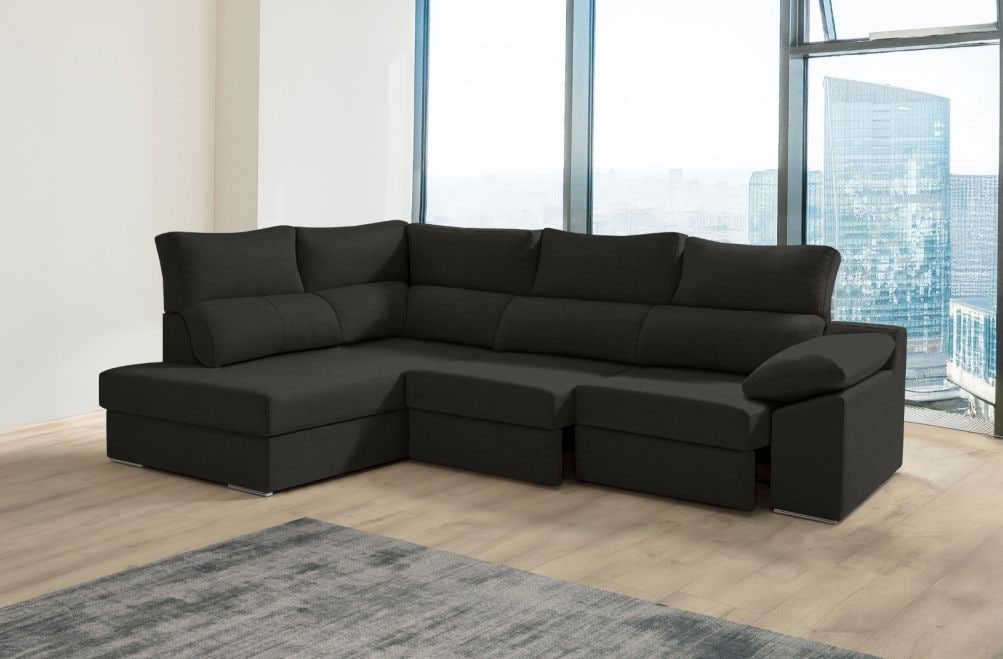 Sofá rinconera de tela Rachel XL de HOME - principal