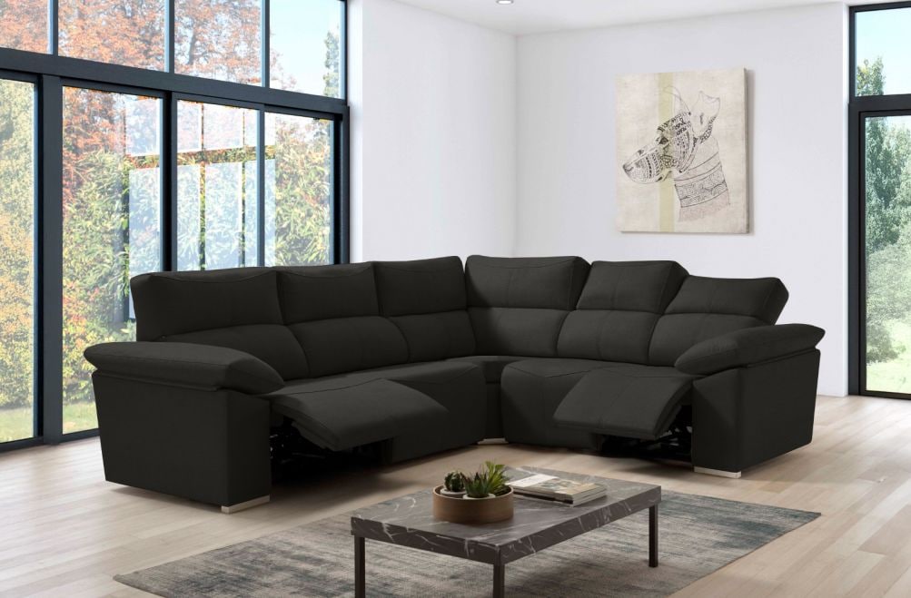 Sofá rinconera relax de tela Gara XL de HOME - principal