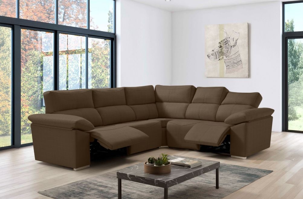 Sofá rinconera relax de tela Gara XL de HOME - principal