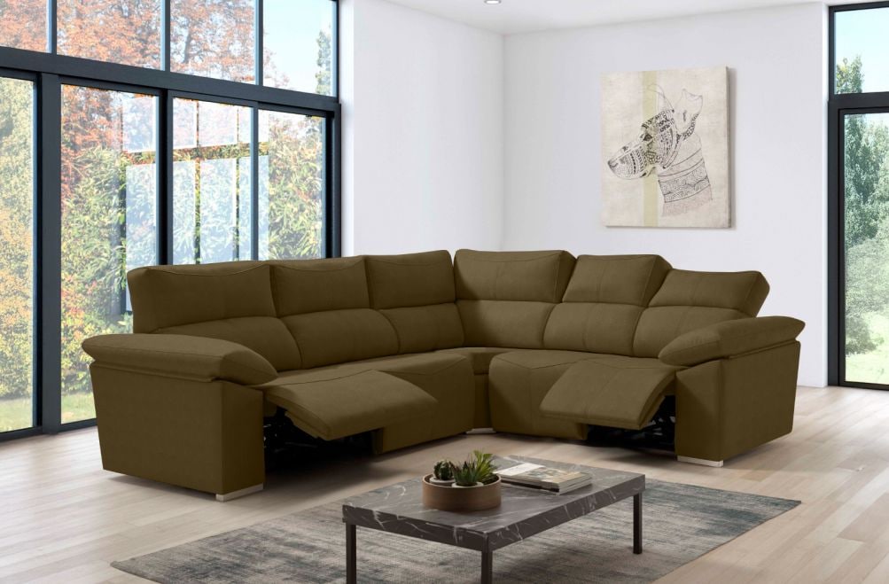 Sofá rinconera relax de tela Gara XL de HOME - principal
