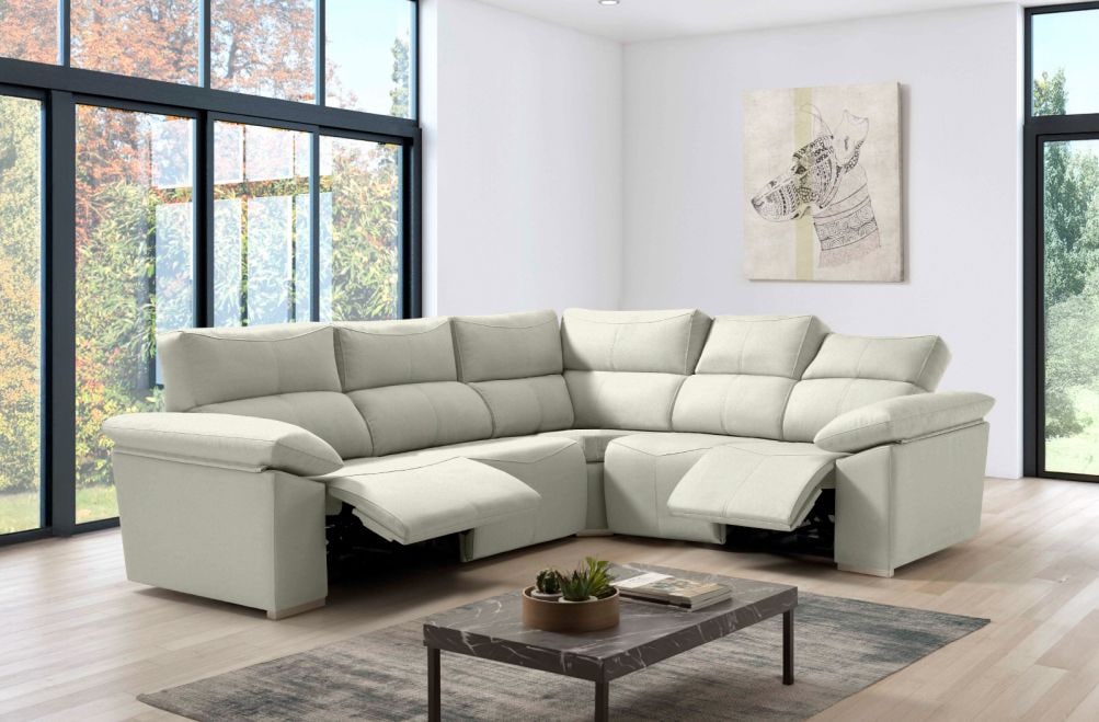 Sofá rinconera relax de tela Gara XL de HOME - principal