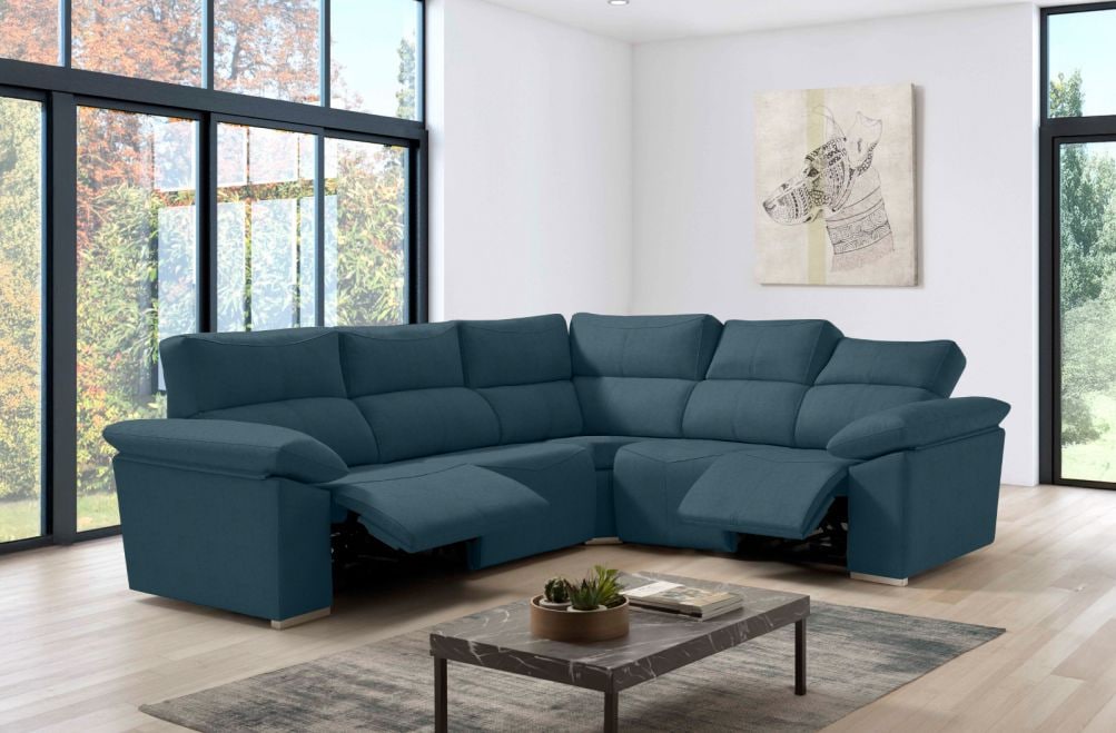Sofá rinconera relax de tela Gara XL de HOME - principal