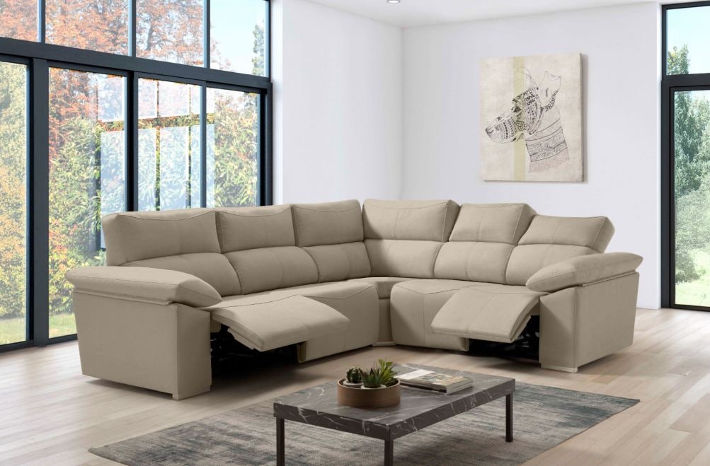 Sofá rinconera relax de tela Gara XL de HOME - principal