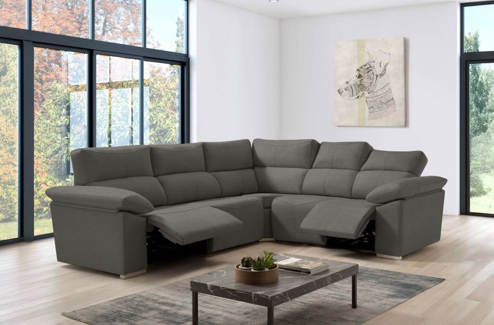 Sofá rinconera relax de tela Gara XL de HOME - principal