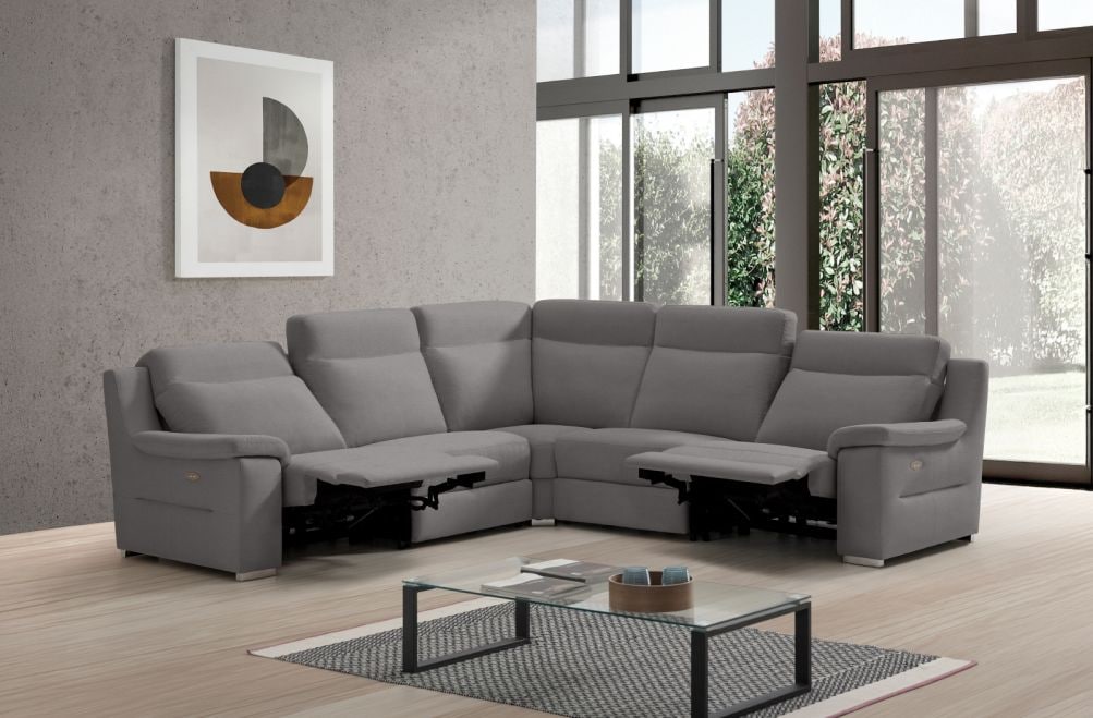 Sofá rinconera relax de tela Adele XL de StyleKomfort - principal