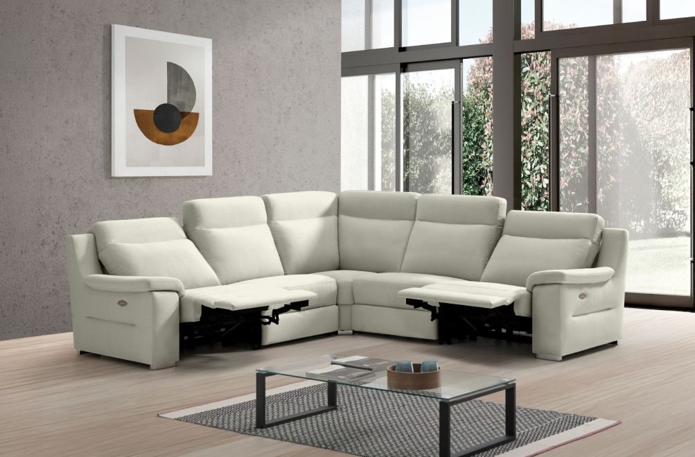 Sofá rinconera relax de tela Adele XL de StyleKomfort - principal