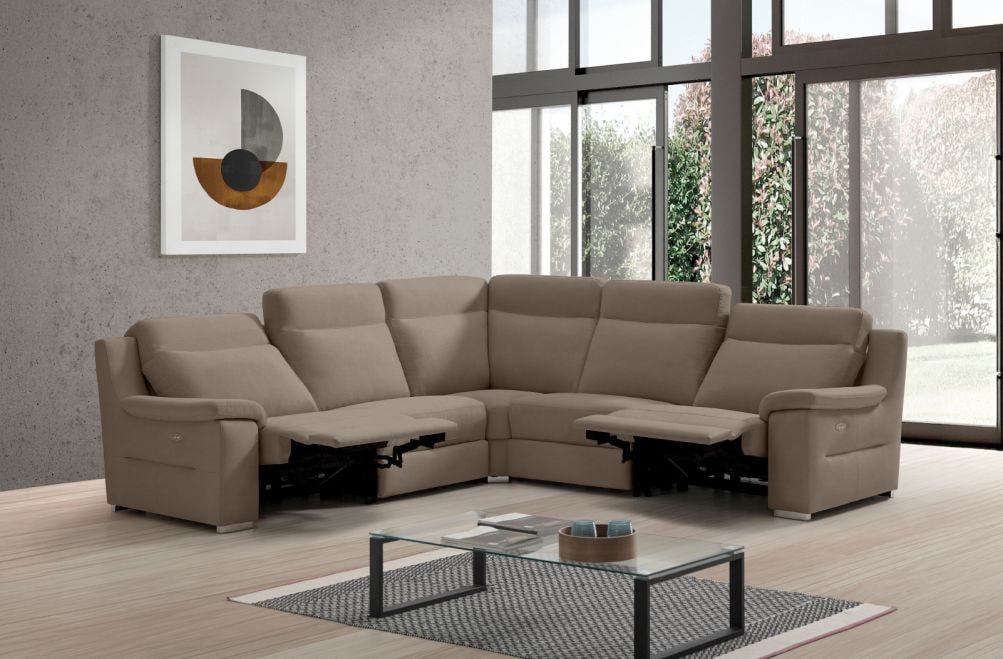 Sofá rinconera relax de piel Simone XL de StyleKomfort - principal