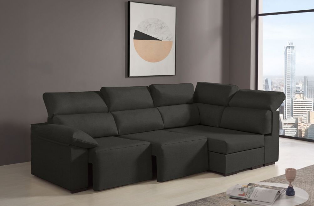 Sofá rinconera de tela Dener Extra de HOME - principal