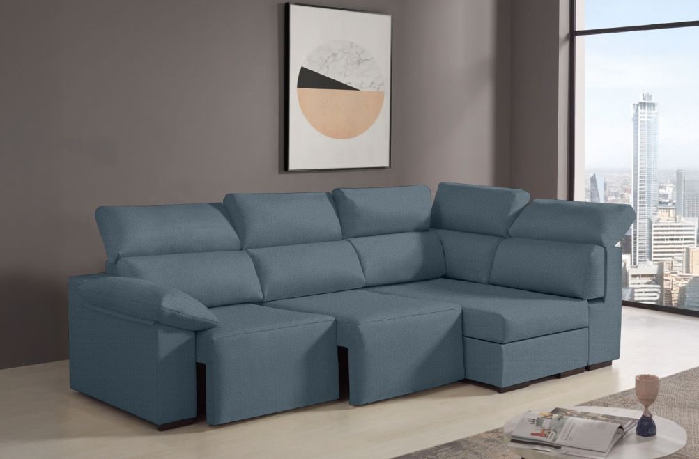 Sofá rinconera de tela Dener Extra de HOME - principal