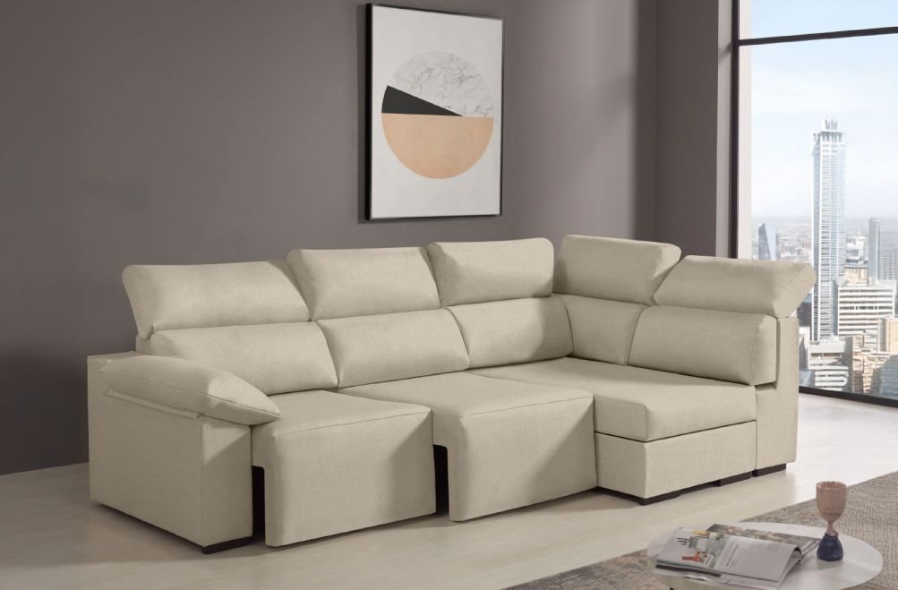 Sofá rinconera de tela Dener Extra de HOME - principal