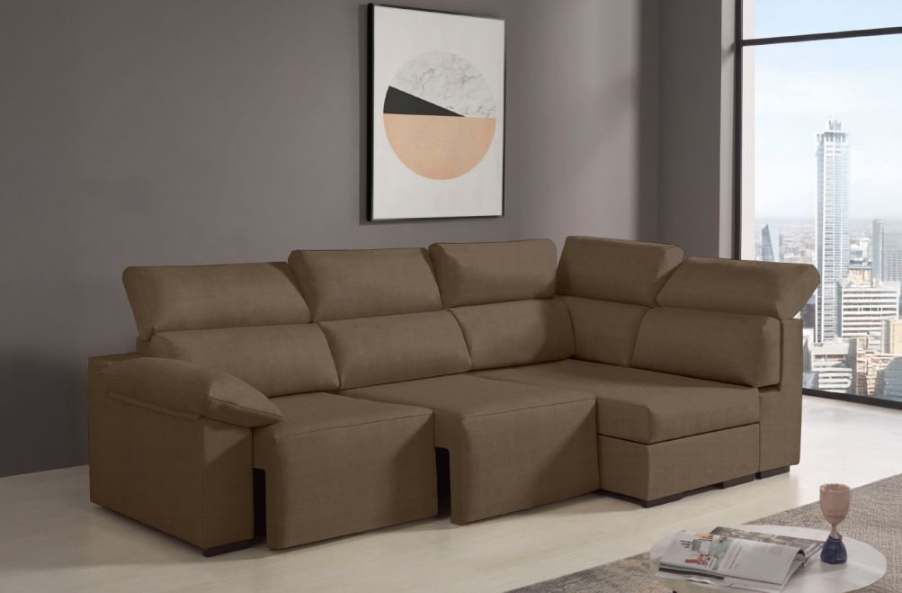 Sofá rinconera de tela Dener Extra de HOME - principal