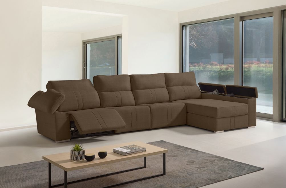 Sofá chaise longue relax de tela Coleman Plus de HOME - principal