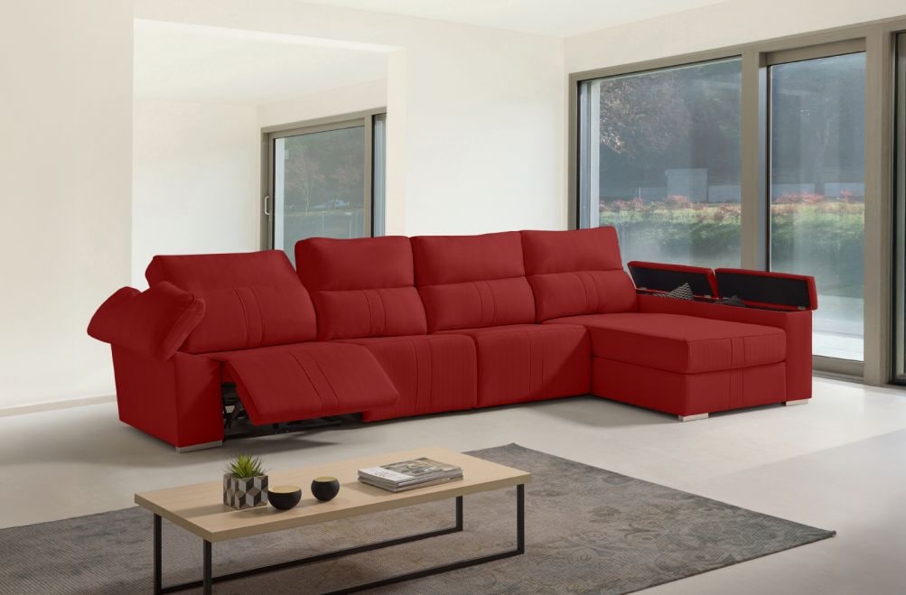 Sofá chaise longue relax de tela Coleman Plus de HOME - principal