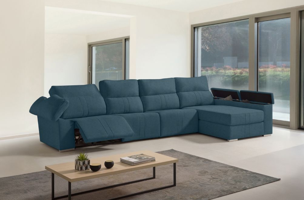 Sofá chaise longue relax de tela Coleman Plus de HOME - principal