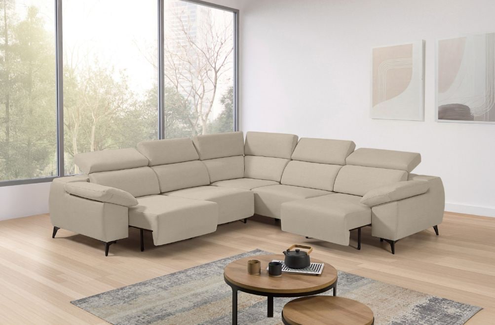 Sofá rinconera de tela Loren XL de StyleKomfort - principal