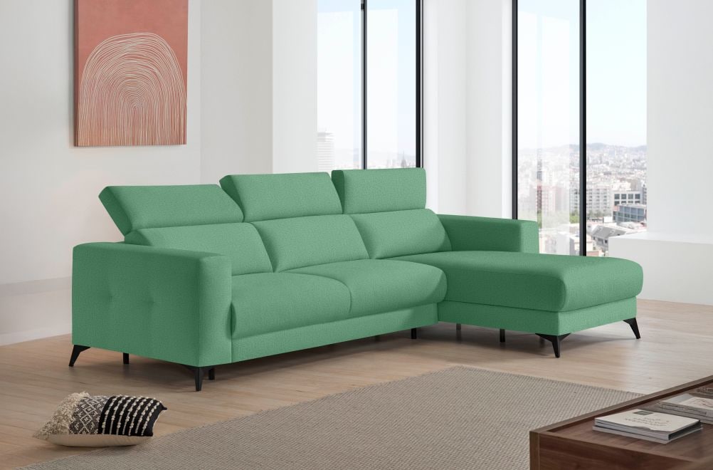 Sofá cama de apertura italiana de tela Zulema de StyleKomfort - principal