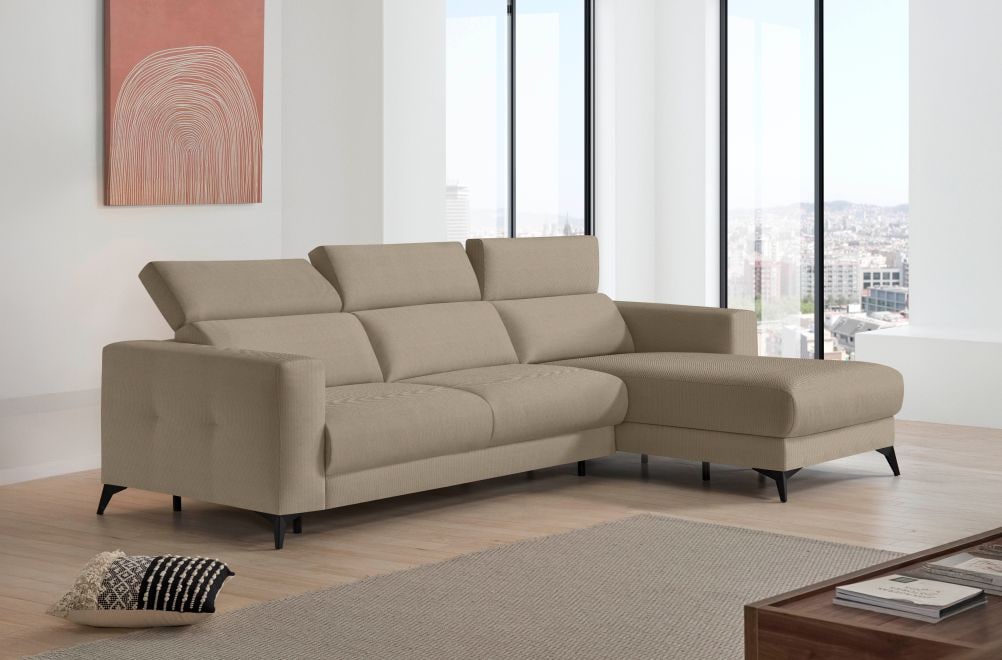 Sofá cama de apertura italiana de tela Zulema de StyleKomfort - principal