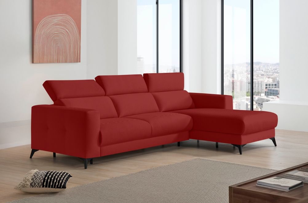 Sofá cama de apertura italiana de tela Zulema de StyleKomfort - principal