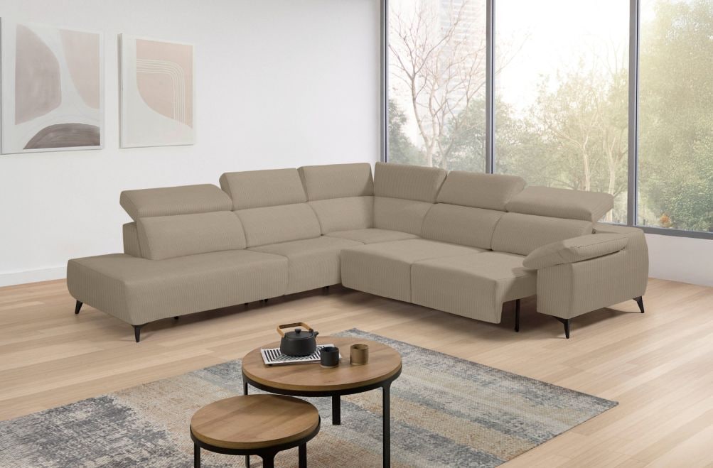 Sofá rinconera terminal de tela Loren de StyleKomfort - principal