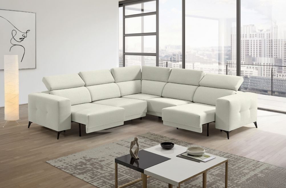 Sofá rinconera de tela Agnes XL de StyleKomfort - principal