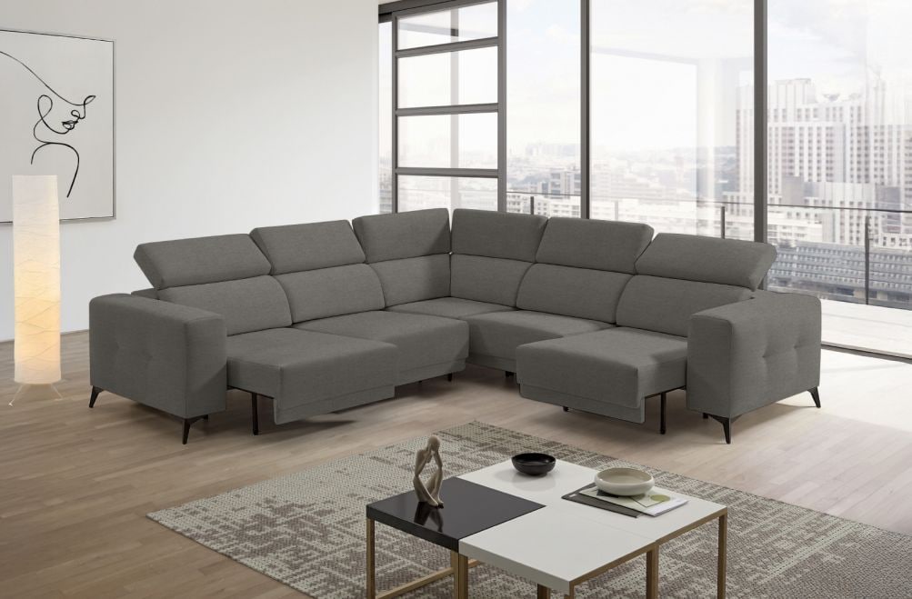 Sofá rinconera de tela Agnes XL de StyleKomfort - principal