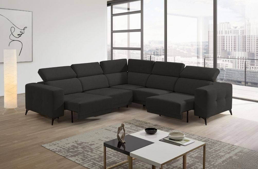 Sofá rinconera de tela Agnes XL de StyleKomfort - principal