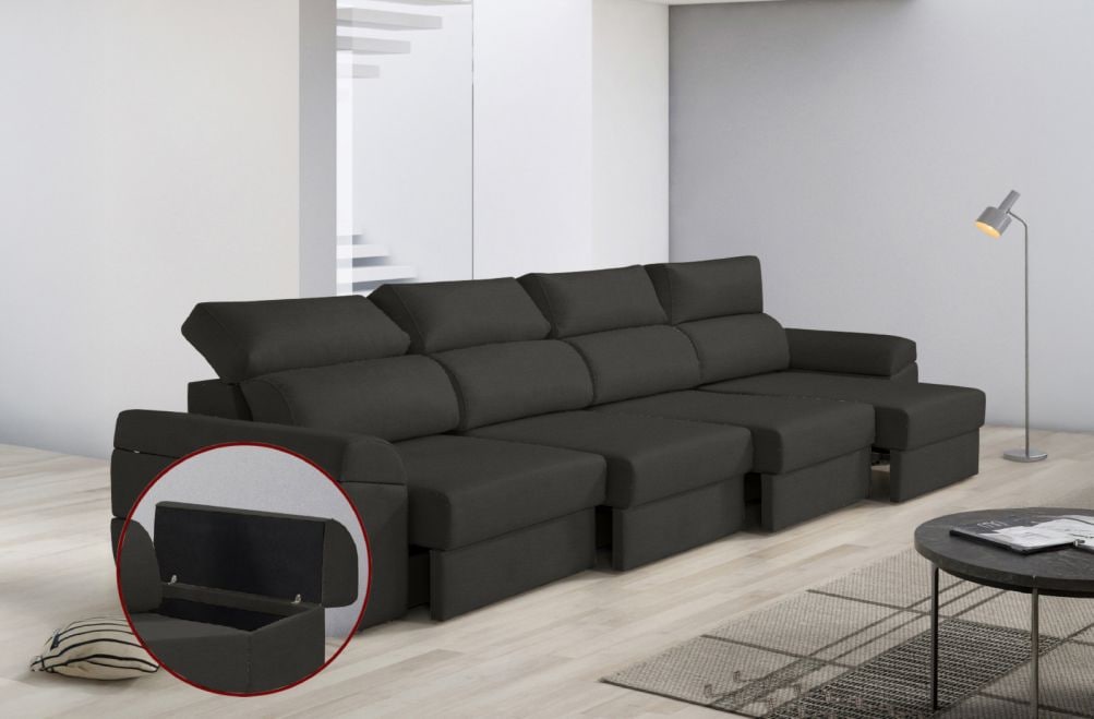 Sofá de tela Huren Max de HOME - principal