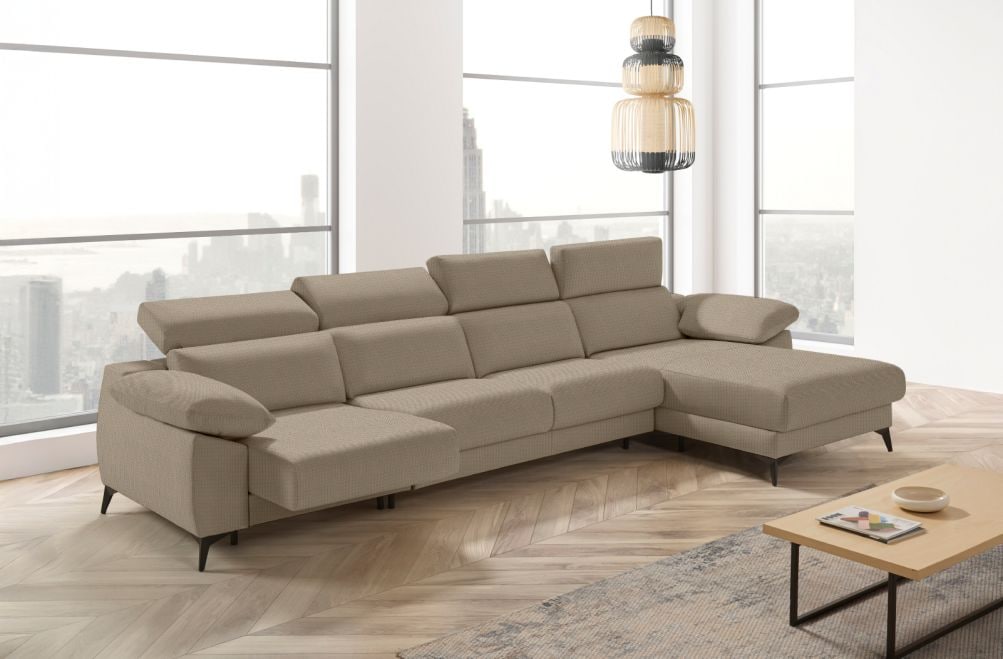 Sofá cama apertura italiana de tela Zaira Plus de StyleKomfort - principal