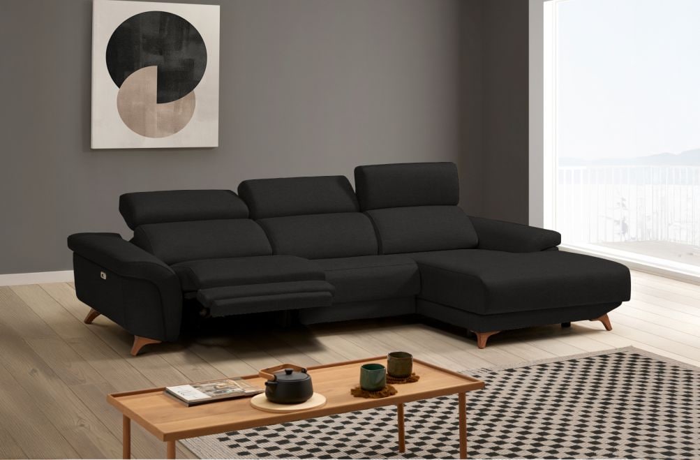 Sofá relax de tela Greta de HOME - principal