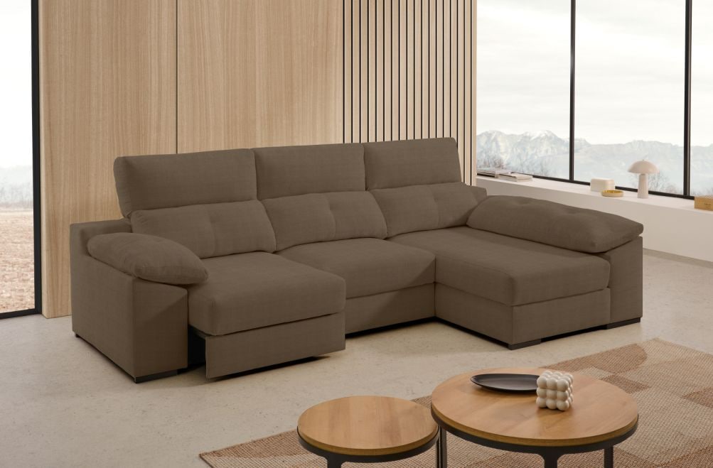 Sofá chaise longue de tela Next de StyleKomfort - principal