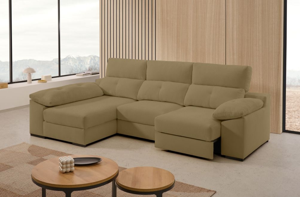 Sofá chaise longue de tela Next de StyleKomfort - principal