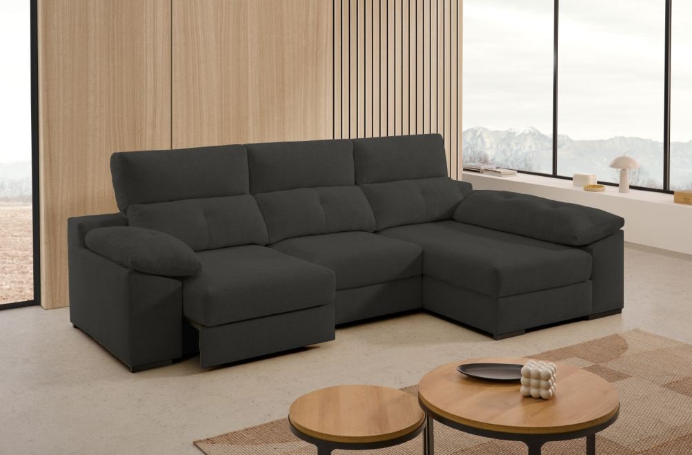 Sofá chaise longue de tela Next de StyleKomfort - principal