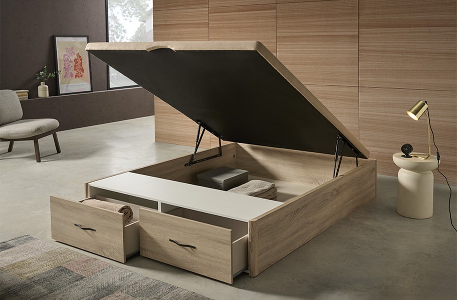 Canapé abatible con cajones Black Box Safe de HOME - principal