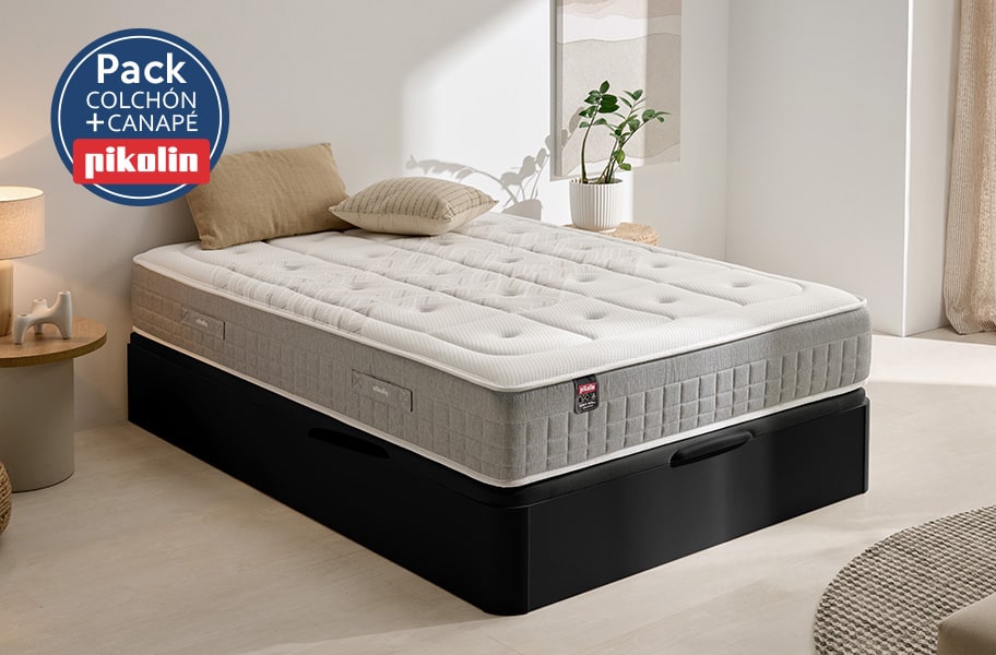 Pack colchón muelles ensacados Tucana y canapé Airbox Pikolin - principal